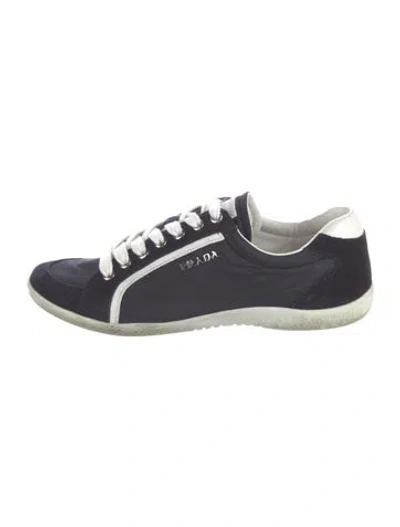 Pre-owned Prada Vintage Nylon Sneakers In Blue