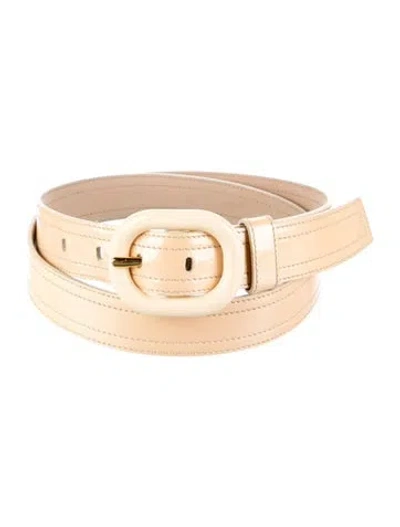 Pre-owned Prada Vintage Patent Leather Belt In Neutral
