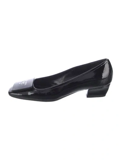 Pre-owned Prada Vintage Patent Leather Pumps In Black