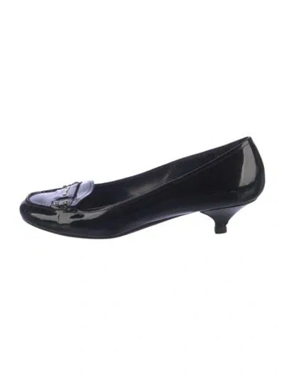 Pre-owned Prada Vintage Patent Leather Pumps In Blue