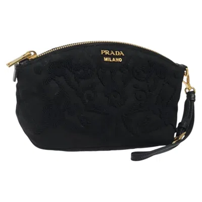 Pre-owned Prada Vintage Pouch Tessuto Gold Nylon Clutche & Pouche Bag ()