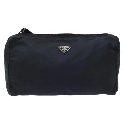 Pre-owned Prada Vintage Pouch Tessuto Navy Nylon Clutche & Pouche Bag () In Blue