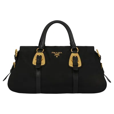 Pre-owned Prada Vintage  2000's Nylon Tote Handbag In Black
