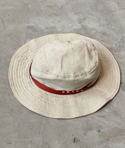Pre-owned Prada Vintage  Hat In White