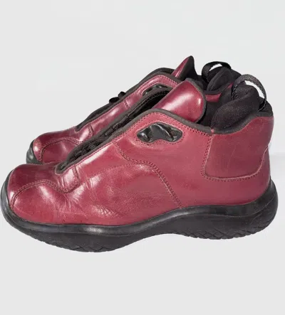 Pre-owned Prada Vintage  Leather Boots In Red