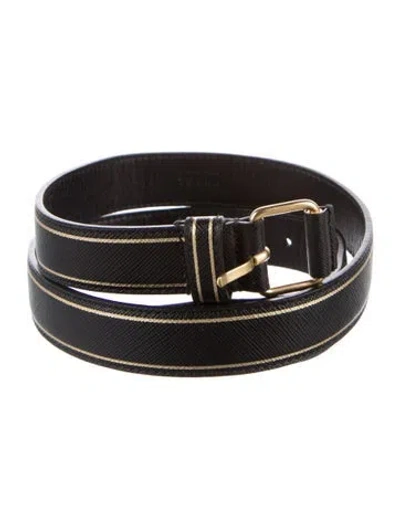 Pre-owned Prada Vintage Saffiano Lux Leather Waist Belt In Multi