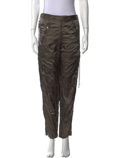 Pre-owned Prada Vintage Skinny Leg Pants In Green