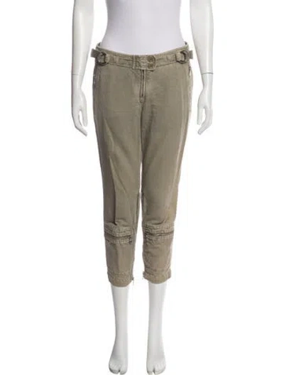 Pre-owned Prada Vintage Skinny Leg Pants In Green