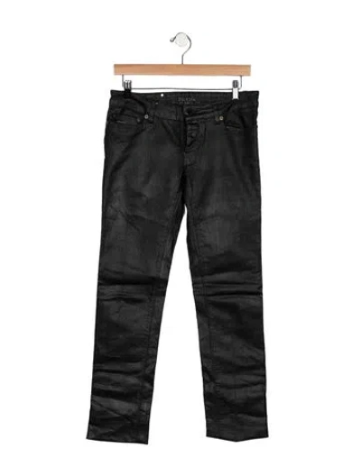 Pre-owned Prada Vintage Straight Leg Jeans In Black