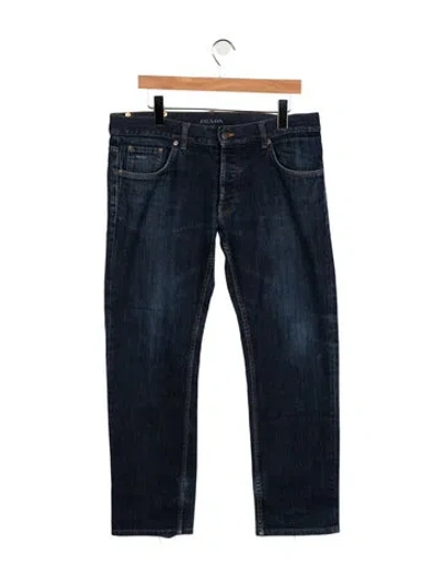 Pre-owned Prada Vintage Straight Leg Jeans In Blue