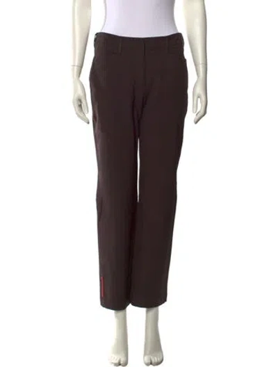 Pre-owned Prada Vintage Straight Leg Pants In Brown