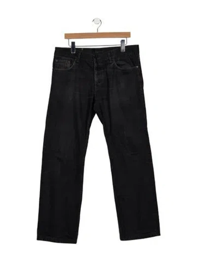 Pre-owned Prada Vintage Straight-leg Jeans In Black