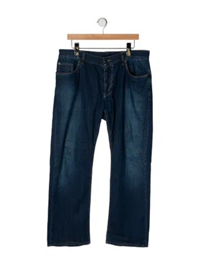 Pre-owned Prada Vintage Straight-leg Jeans In Blue