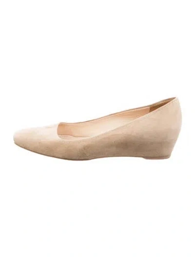 Pre-owned Prada Vintage Suede Pumps In Neutral