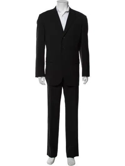 Pre-owned Prada Vintage Virgin Wool Two-piece Suit In Black
