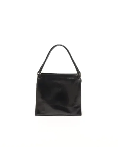 Prada Vintage Vitello Chic Handbag In Black