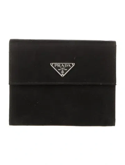 Pre-owned Prada Vintage Wallet In Black