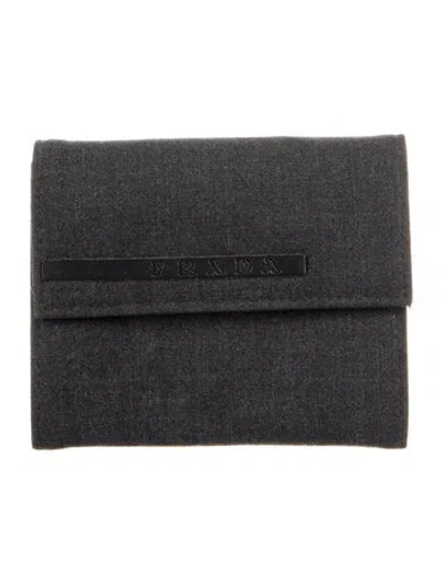 Pre-owned Prada Vintage Wallet In Gray