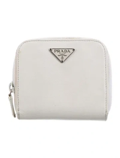 Pre-owned Prada Vintage Wallet In White