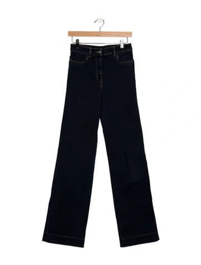 Pre-owned Prada Vintage Wide Leg Jeans In Blue