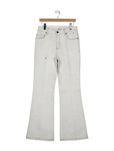 Pre-owned Prada Vintage Wide Leg Jeans In Gray