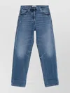 Prada Vintage Wide Leg Jeans With Used Finish In Blue