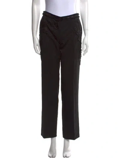 Pre-owned Prada Vintage Wide Leg Pants In Black
