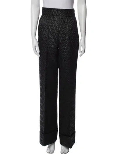 Pre-owned Prada Vintage Wide Leg Pants In Black