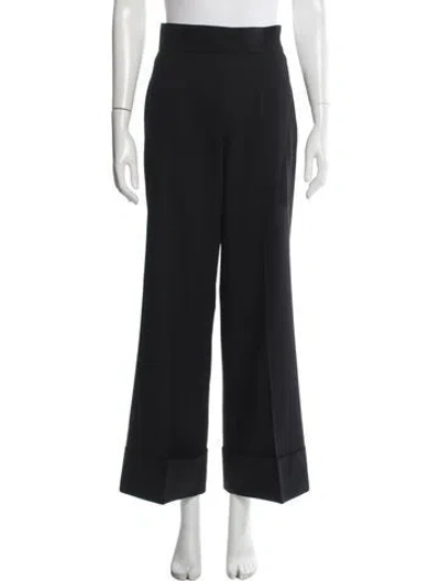 Pre-owned Prada Vintage Wide Leg Pants In Black