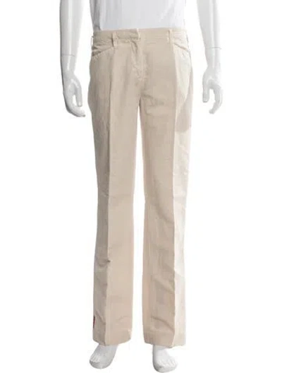Pre-owned Prada Vintage Wide Leg Pants In Neutral