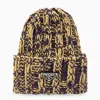 PRADA VIOLET\/YELLOW WOOL AND CASHMERE HAT