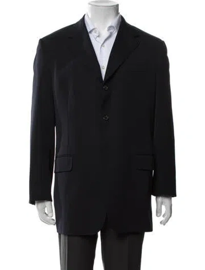 Pre-owned Prada Virgin Wool Blazer In Black