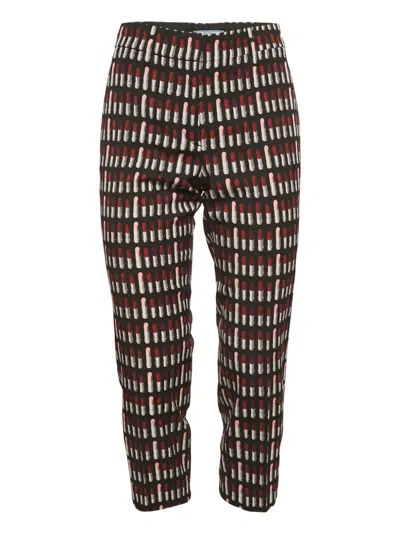 Pre-owned Prada Virgin Wool Blend Straight-leg Trousers In Black
