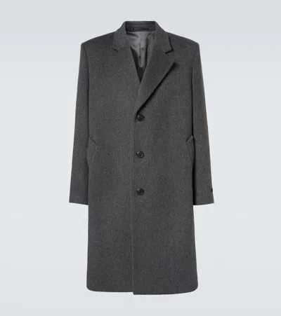 Prada Virgin Wool Coat In Ardesia