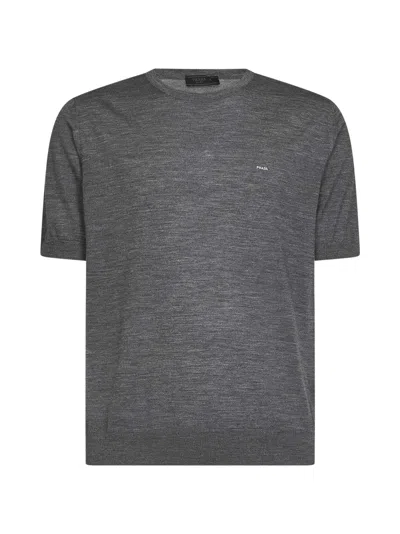 Prada Virgin Wool Crewneck Sweater In Multi