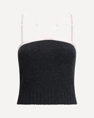 Prada Knitwear With Adjustable Straps And Contrast Trim In Black
