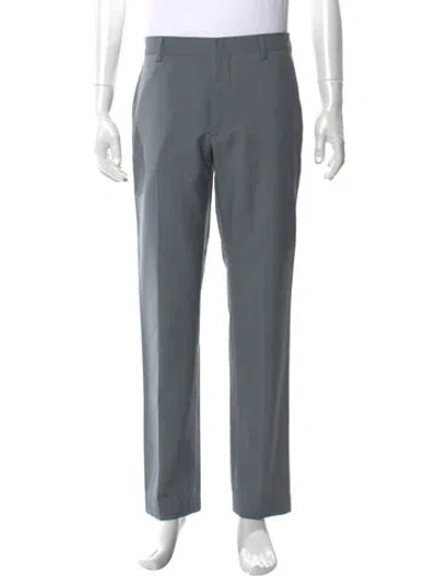 Pre-owned Prada Virgin Wool Dress Pants In Gray