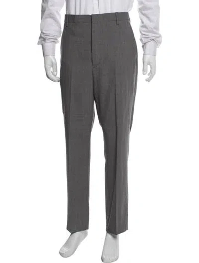 Pre-owned Prada Virgin Wool Dress Pants W/ Tags In Gray