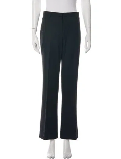 Pre-owned Prada Virgin Wool Flared Pants In Multi