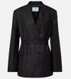Prada Virgin Wool Jacket In Black