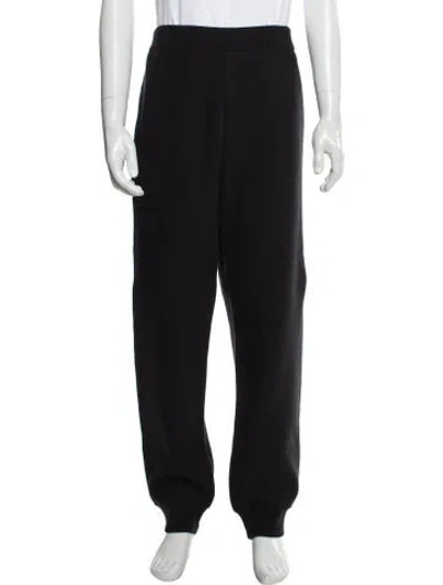 Pre-owned Prada Virgin Wool Joggers In Black