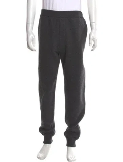 Pre-owned Prada Virgin Wool Joggers In Gray