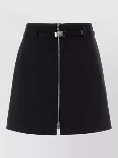 Prada Virgin Wool Mini A-line Skirt