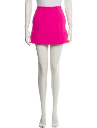 Pre-owned Prada Virgin Wool Mini Skirt In Pink