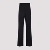 Prada Virgin Wool High Waist Trousers In Black