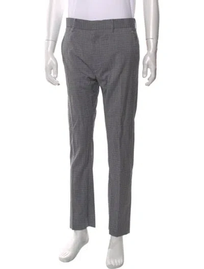 Pre-owned Prada Virgin Wool Pants In Blue