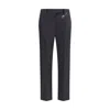 Prada Virgin Wool Pants In Black