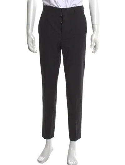 Pre-owned Prada Virgin Wool Pants In Gray