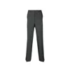 Prada Wool Pant In Dark Grey Blend In Gray