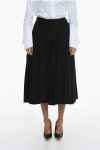 Prada Patch-pocket Drawstring Midi Skirt